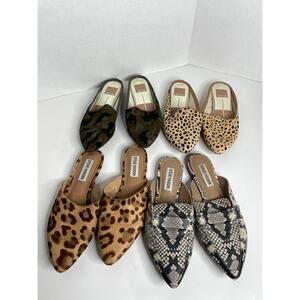 Dolce Vita Steve Madden Mule Bundle Size 5.5 Animal Hair Snake Print Camo